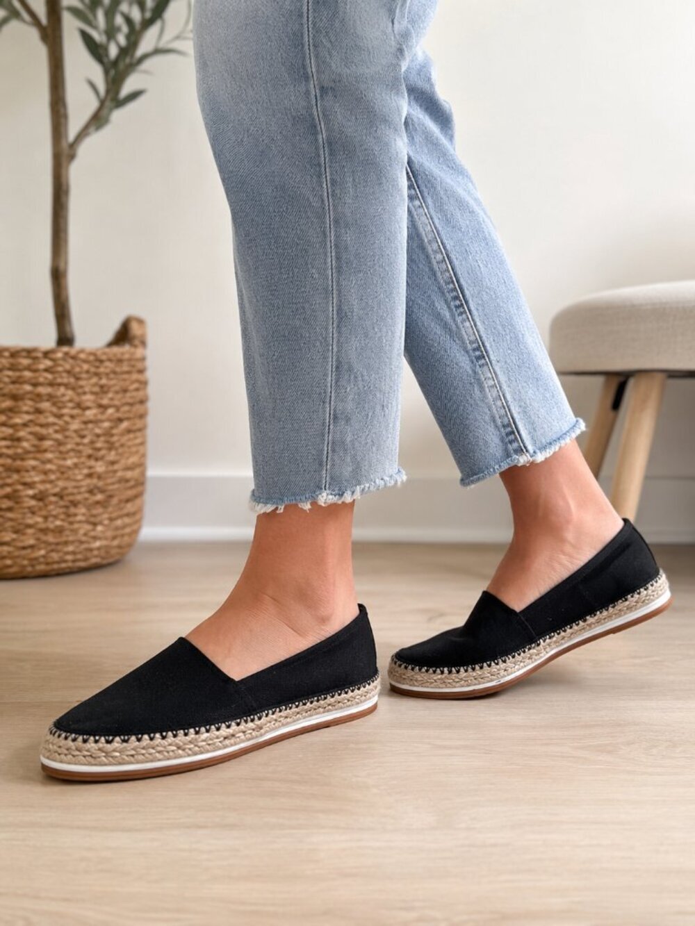 Comfortview The Spencer Espadrille Slip On Flats Women’s Size 8 Rope Sole